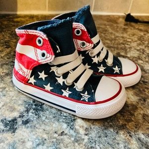 Toddler American flag converse